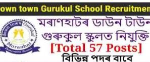 down town Gurukul School Moranhat Recruitment – For 50 Posts