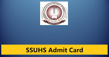 SSUHS Admit Card 2025 – D.Pharm & B.Pharm Entrance Exam Call Letter